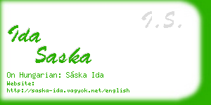 ida saska business card