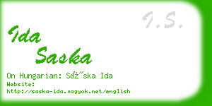 ida saska business card